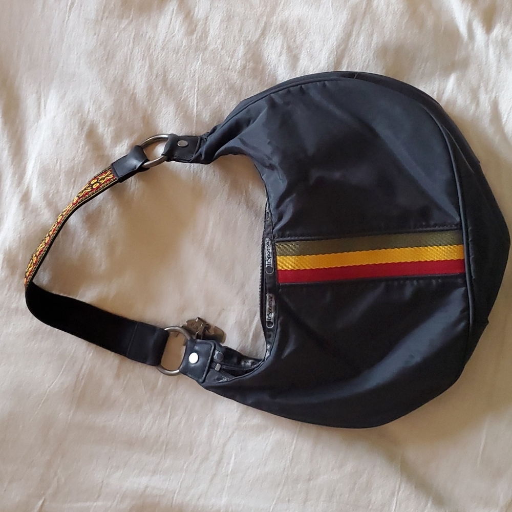 NWOT L.A.M.B. for LeSportsac Gwen Stefani Hella Hobo rasta black *VERY RARE*